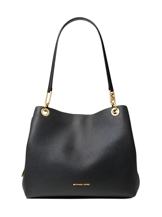 Kensington Large Pebbled Leather Tote Bag - Svart
