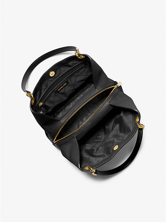 Kensington Large Pebbled Leather Tote Bag - Svart