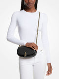 Mila Small Chain Sling Messenger Bag - Black
