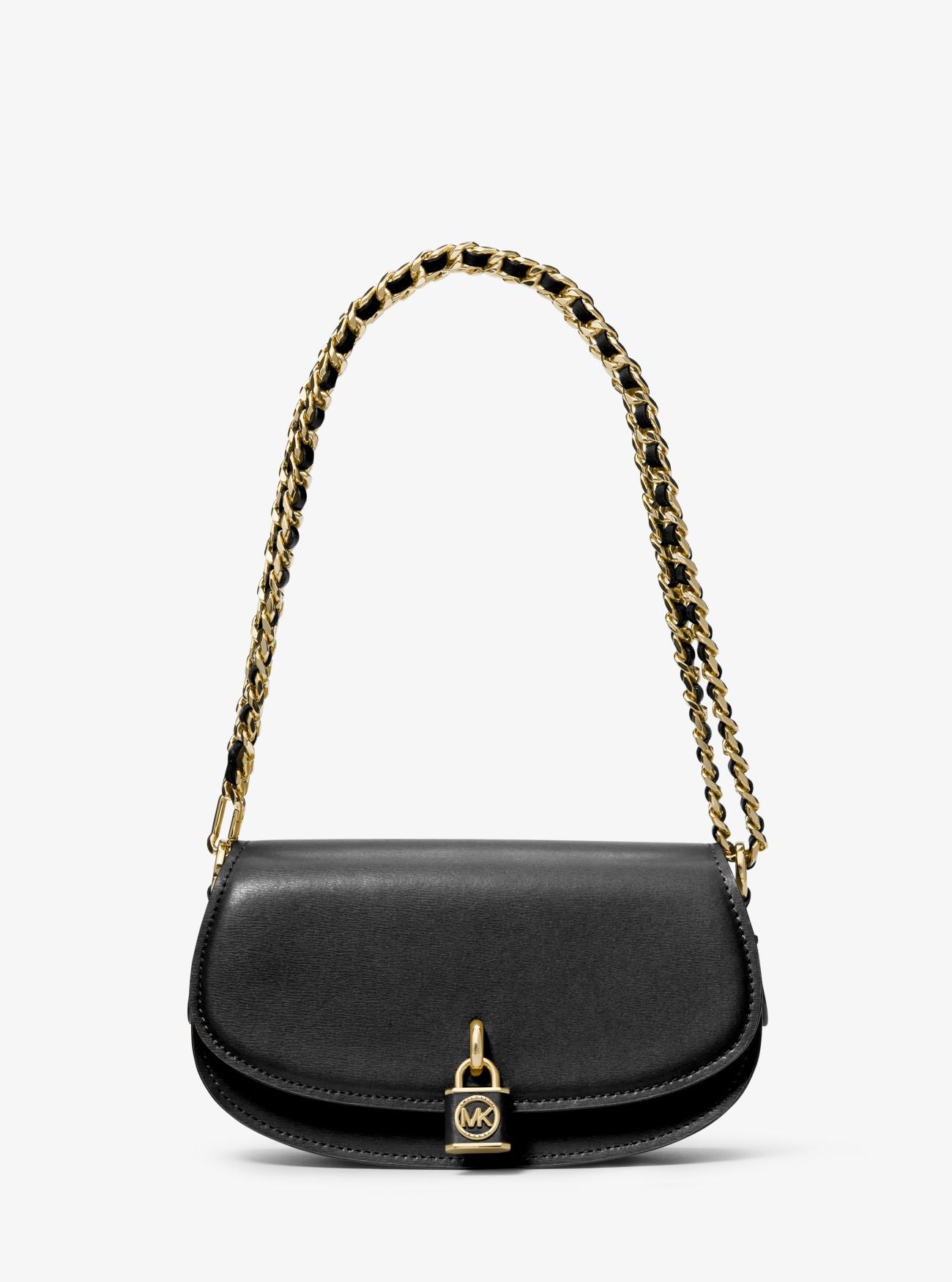 Mila Small Chain Sling Messenger Bag - Black