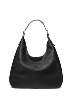 Nolita Large Pebbled Leather Hobo Shoulder Bag - Black