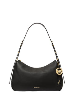 Nolita Medium Pebbled Leather Shoulder Bag - Black