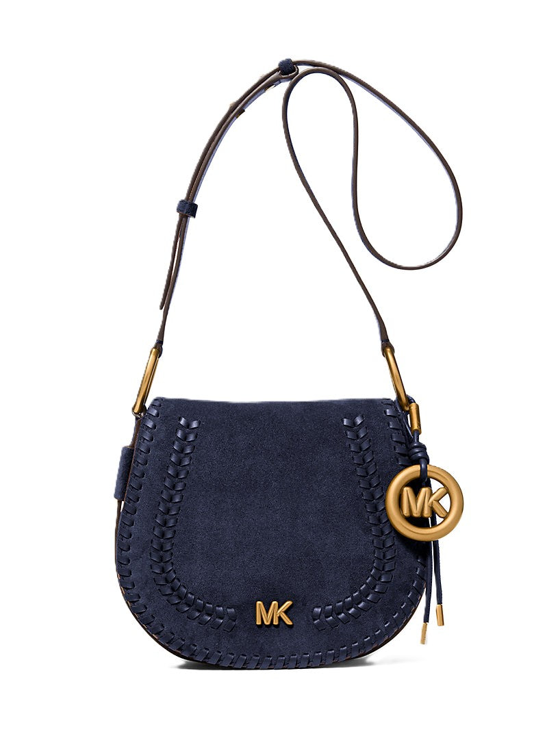 Michael Kors Josie Medium Suede Saddle Bag - Blå