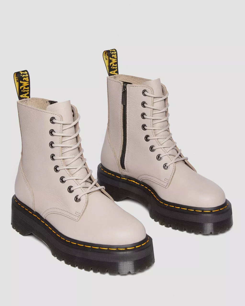Jadon III Pisa Leather Platform Boots - Vintage Taupe