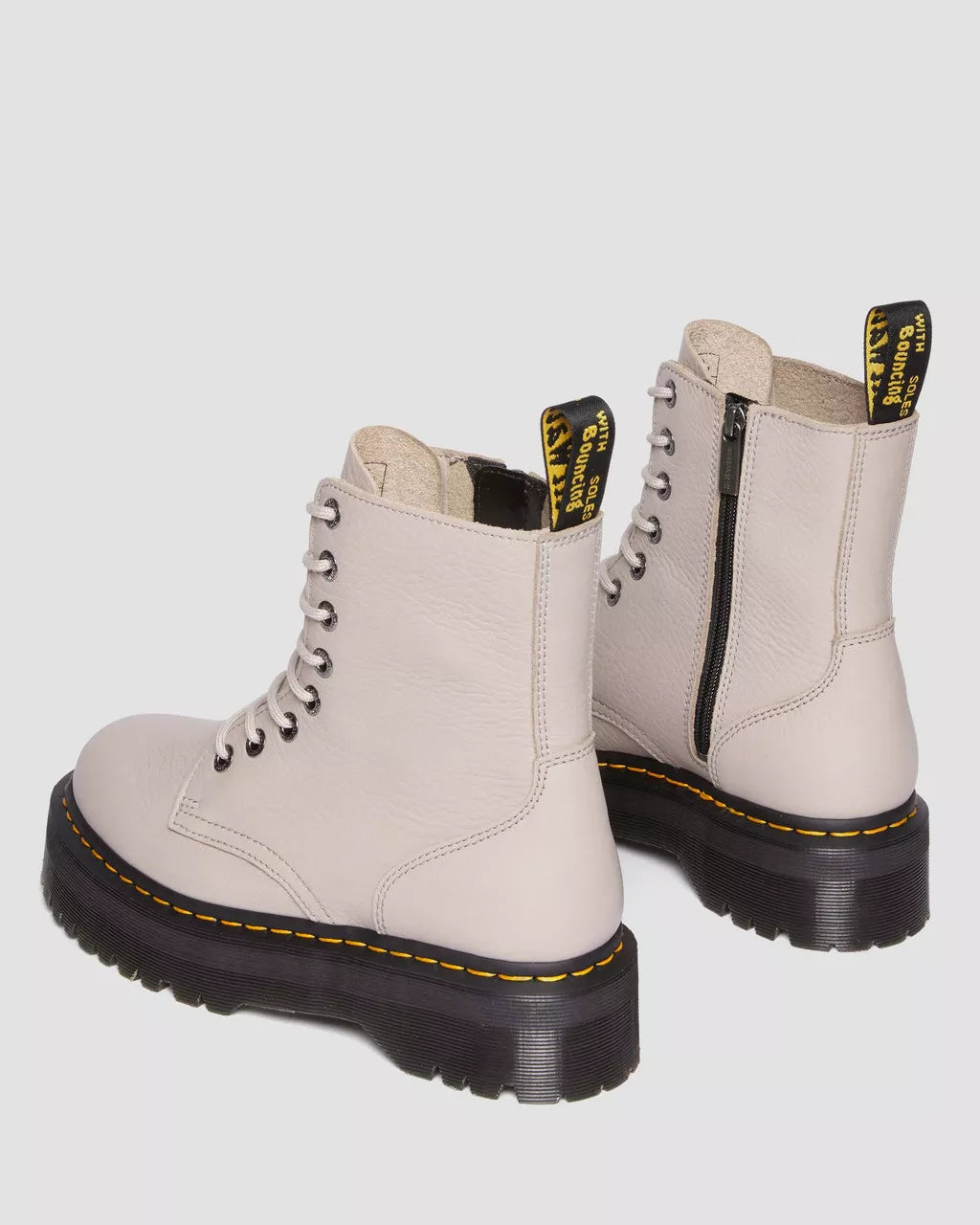 Jadon III Pisa Leather Platform Boots - Vintage Taupe