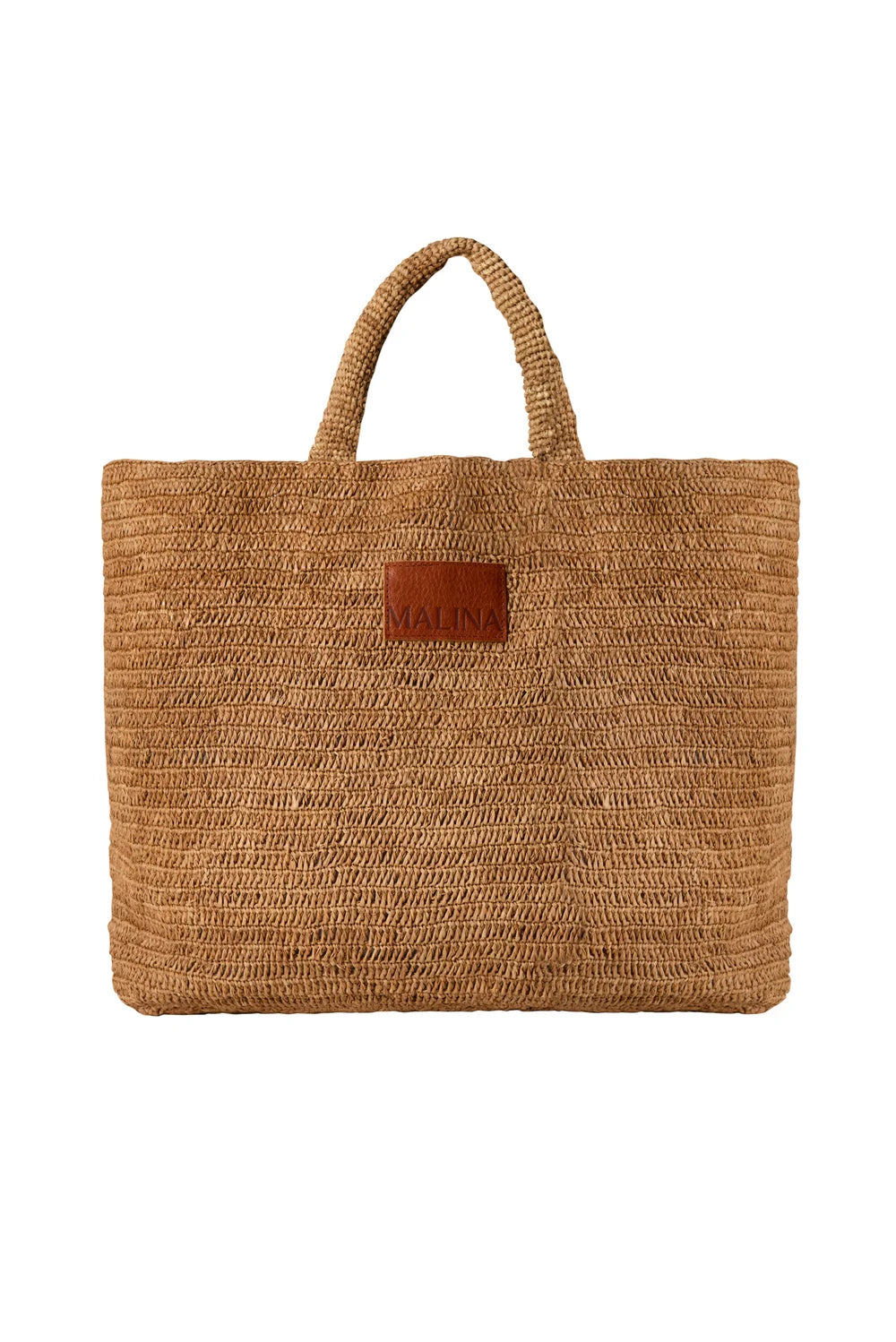 Elsya Raffia Tote Bag - Tan