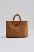 Elsya Raffia Tote Bag - Tan