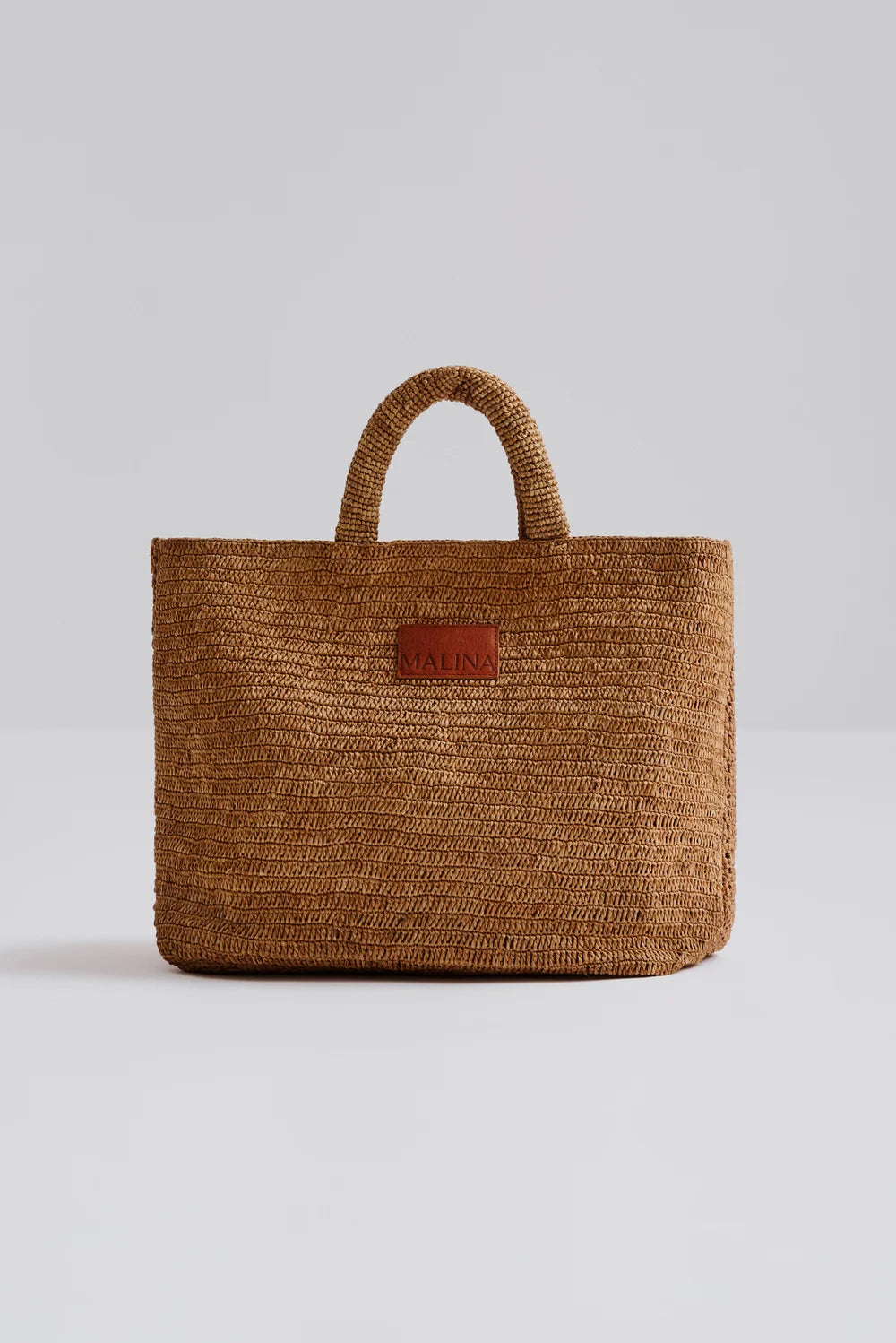 Elsya Raffia Tote Bag - Tan