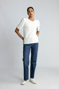 Elmira Puff Tee - Egret