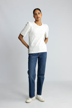Elmira Puff Tee - Egret
