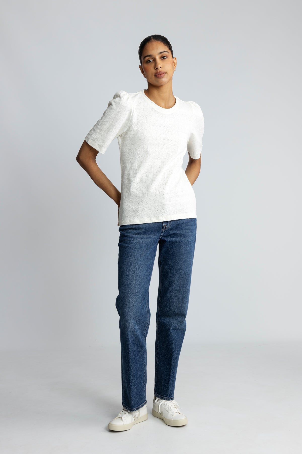 Elmira Puff Tee - Egret