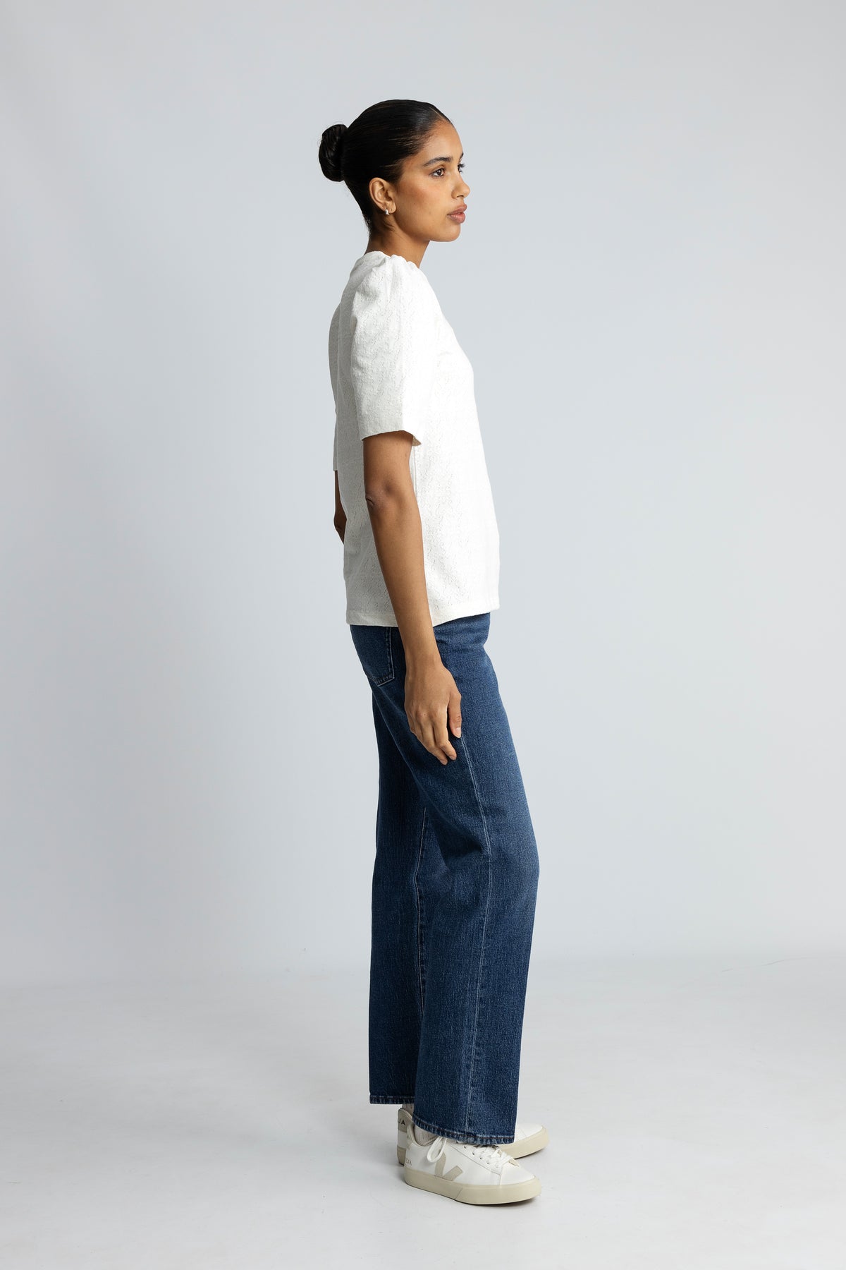 Elmira Puff Tee - Egret