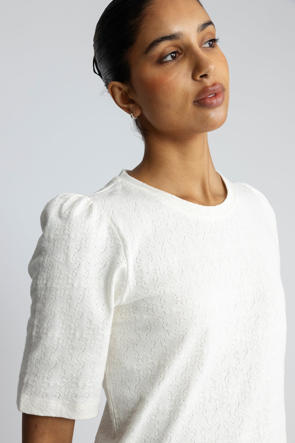 Elmira Puff Tee - Egret