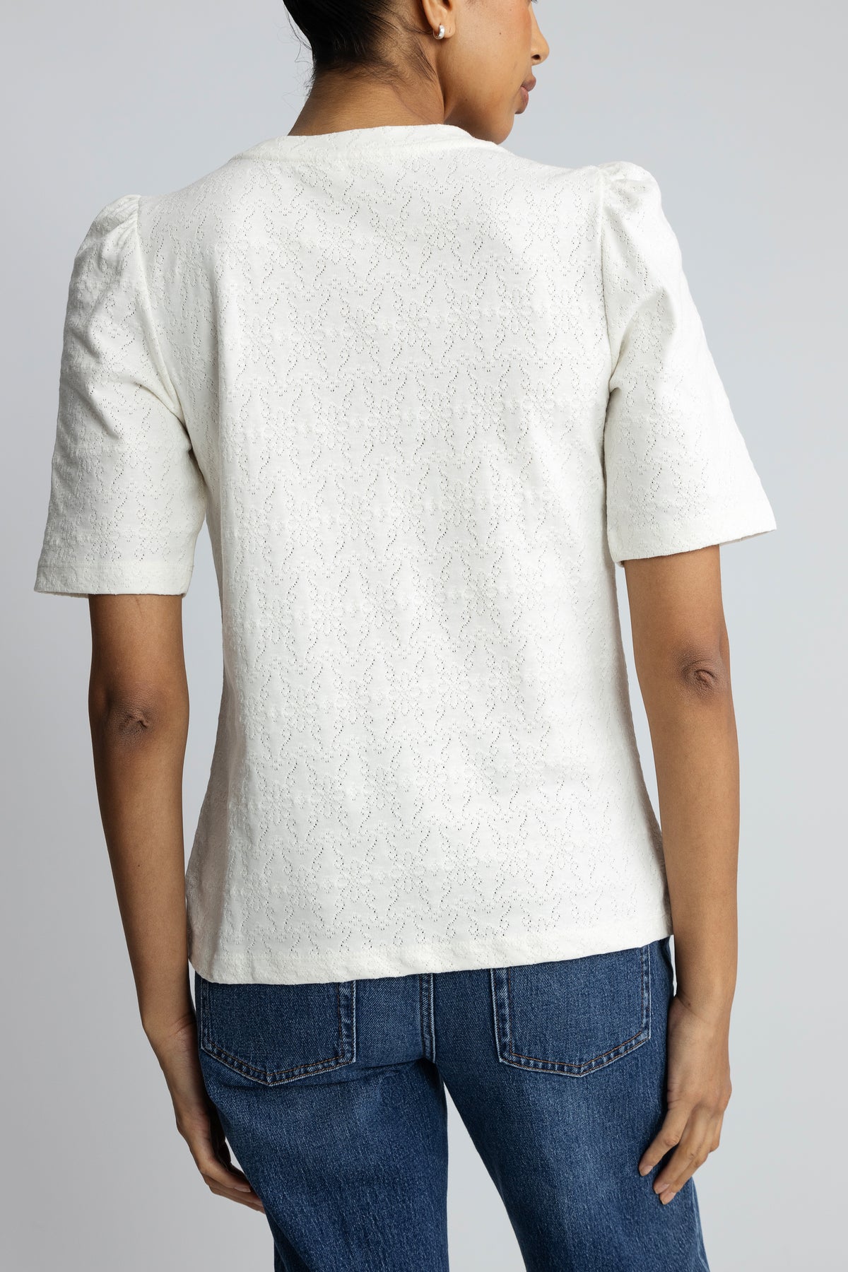 Elmira Puff Tee - Egret