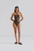 Idalia Bandeau Cut Out Baddräkt - Chocolate