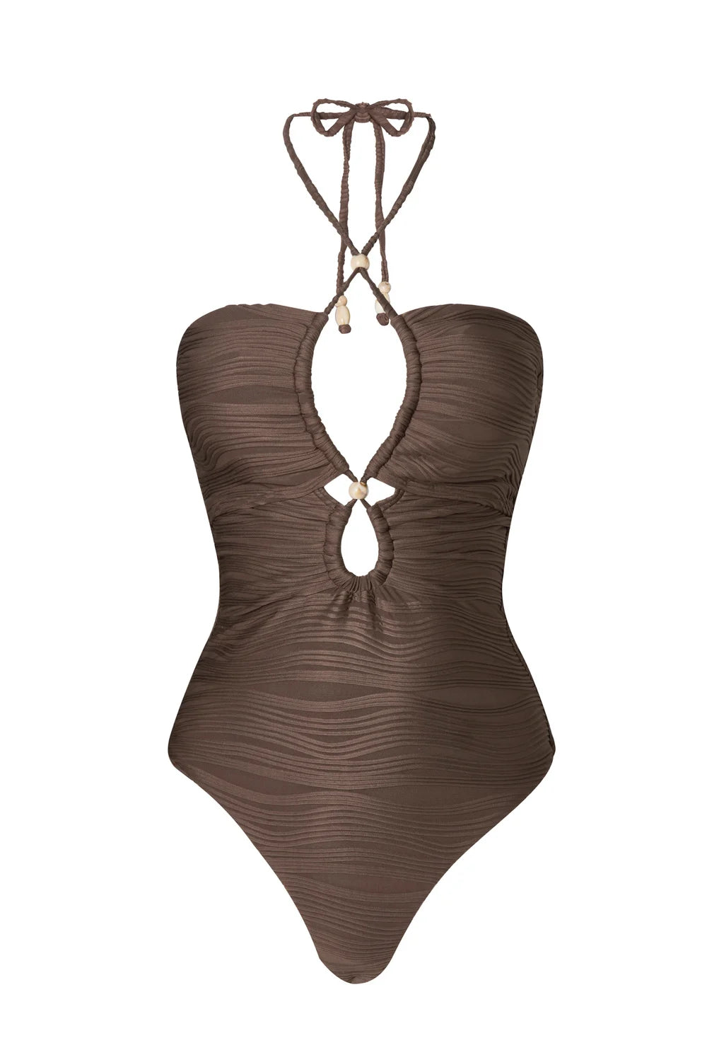 Idalia Bandeau Cut Out Baddräkt - Chocolate