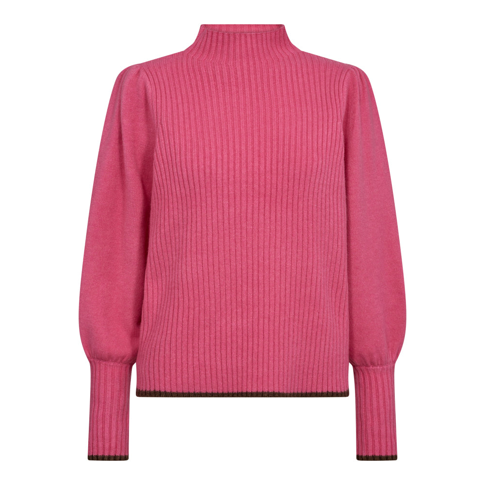 Rowcc Puff Rib Knit - Pink