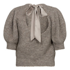Coraliecc Bow Rib Knit - Walnut
