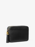 Jet Set Medium Nubuk Logo Crossbody Bag - Black
