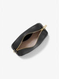 Jet Set Small Leather Camera Crossbody Bag - Black