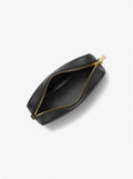 Jet Set Medium Pebbled Leather Crossbody Bag - Svart/Guld
