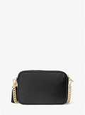 Jet Set Medium Pebbled Leather Crossbody Bag - Svart/Guld
