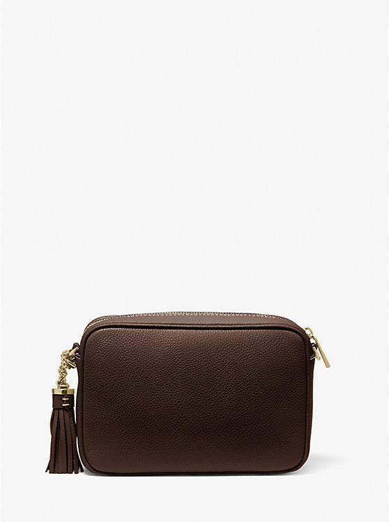 Jet Set Medium Pebbled Leather Crossbody Bag - Chocolate