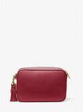 Jet Set Medium Pebbled Leather Crossbody Bag - Deep Red