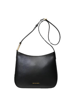 Kensington Large Pebbled Leather Crossbody Bag - Black