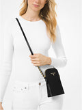Jet Set Charm Chain Phone Crossbody - Black