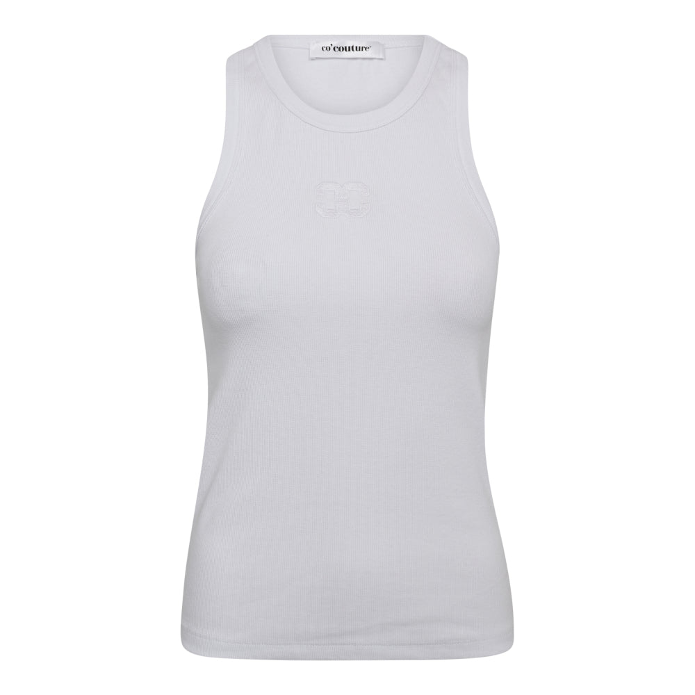 Saharacc Embroidery Tank Top - Vit