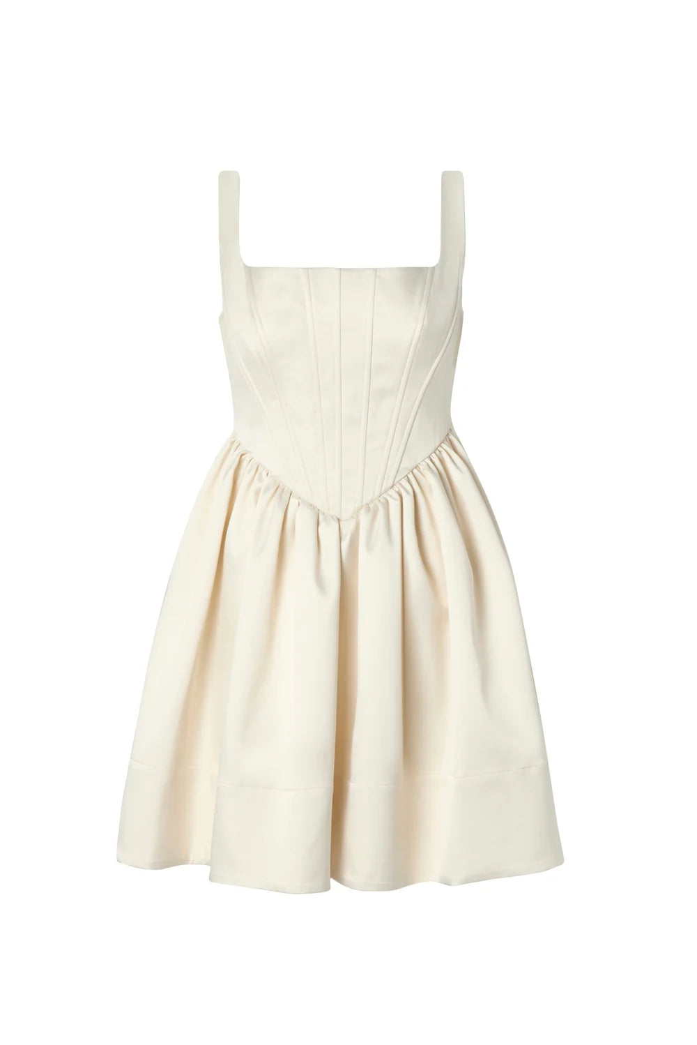 Livia Drop Waist Mini Dress - Vanilla