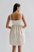 Livia Drop Waist Mini Dress - Vanilla