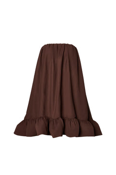 Mikala Strapless Ruffled Mini Dress - Chocolate