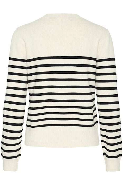 WallisIW O-Neck Pullover - Black Stripe