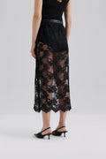 Alice Sheer Lace Midikjol - Svart