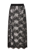 Alice Sheer Lace Midikjol - Svart