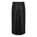Phoebecc Leather Slit Skirt - Black