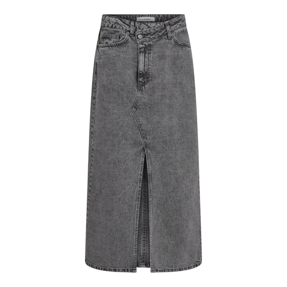 Vikacc Asym Slit Skirt - Mid Grey