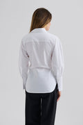 Calisa Fitted Poplin Shirt - Vit