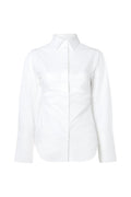 Calisa Fitted Poplin Shirt - Vit
