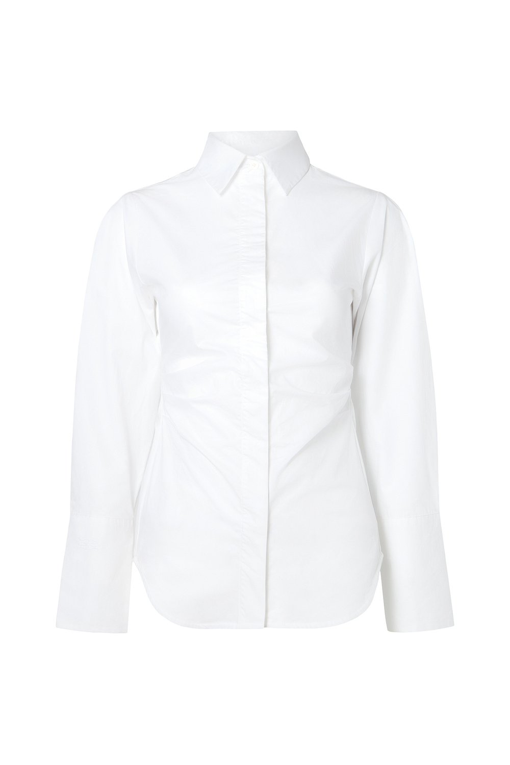 Calisa Fitted Poplin Shirt - Vit