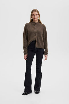 AlphaGZ Short Cardigan - Dark Sand Melange