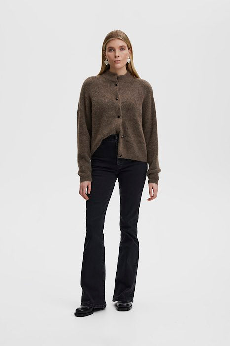 AlphaGZ Short Cardigan - Dark Sand Melange