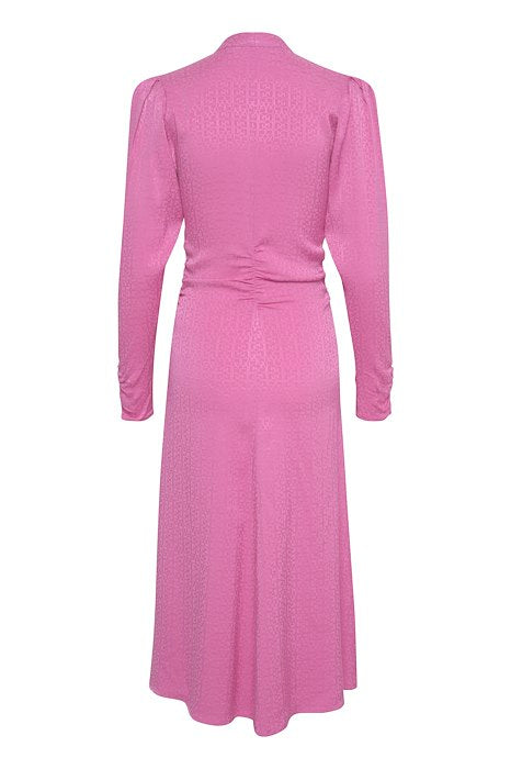 BrinaGZ Midi V-Neck Dress - Super Pink