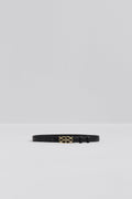 Monogram Leather Belt - Svart