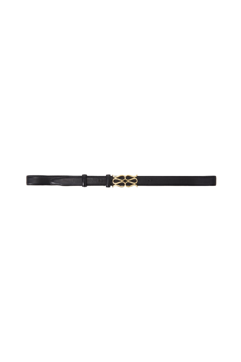 Monogram Leather Belt - Svart