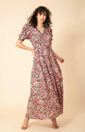 Dominica Long Linen Dress - Black