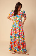 Dominica Long Linen Dress - Ivory