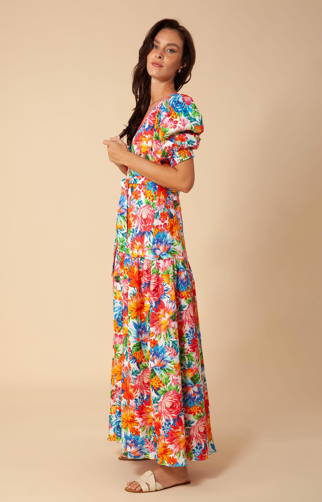 Dominica Long Linen Dress - Ivory